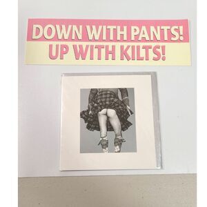 Outlander Jamie Fraser Butt Humor Up With Kilts Bumper Sticker & Card Set